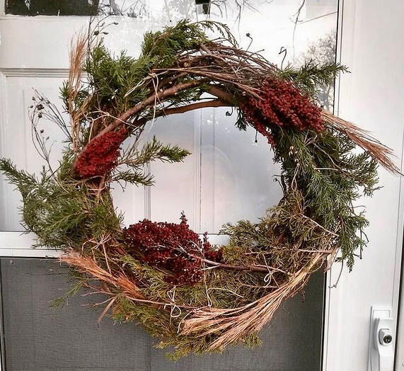 Juniper &amp; Red Sumac Winter Wreath